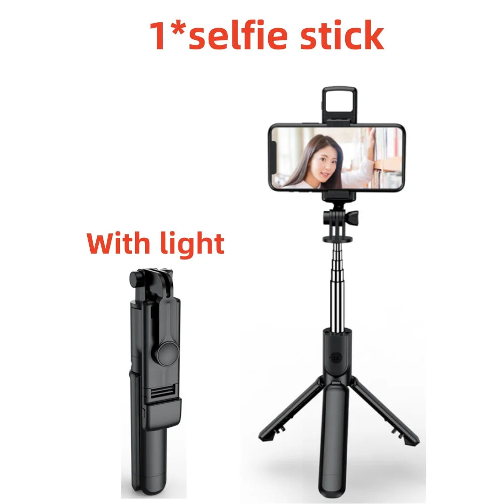 Bluetooth Selfie Stick Tripod – Fill Light with Wireless Remote - OneClickSmart