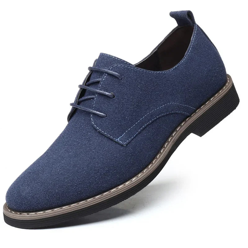 Men’s Black PU Suede Dress Shoes – Business, Wedding & Casual