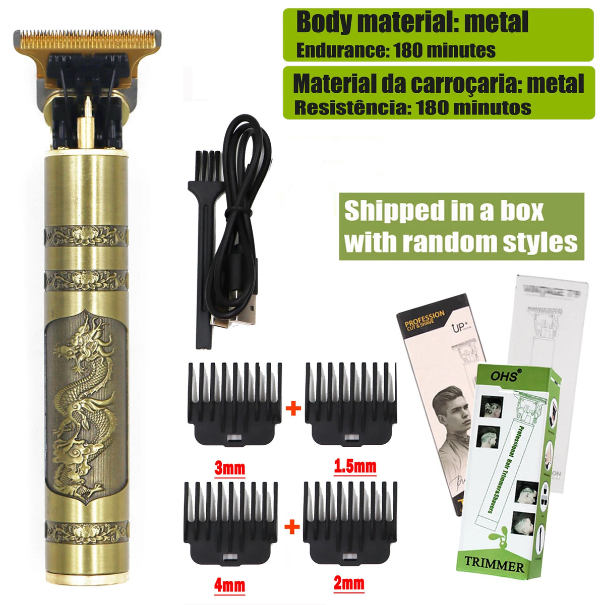 Electric Hair Trimmer – Cordless Rechargeable Beard & Hair Clipper - OneClickSmart