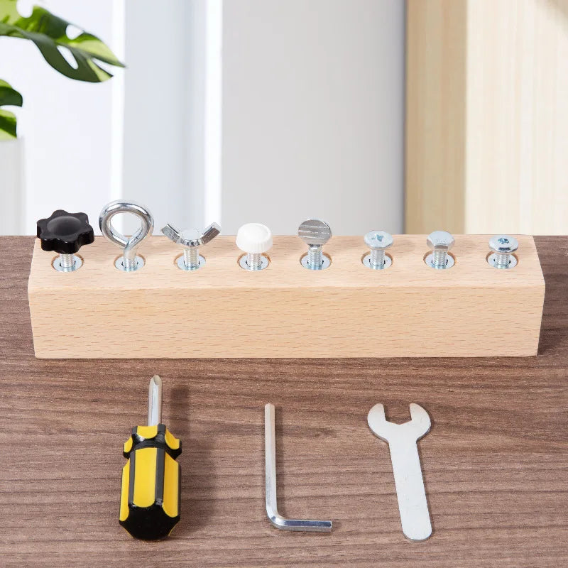 Kids Wooden Screw & Nut Toy