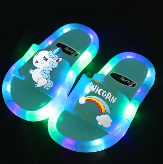Girls LED Light-Up Slippers for Kids