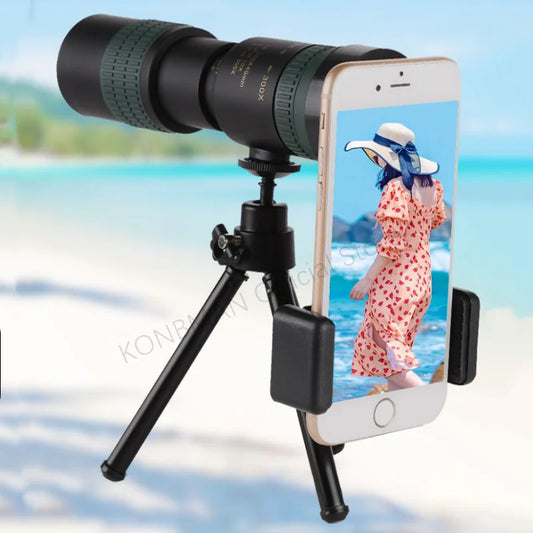 300X Zoom Night Vision Monocular Telescope with Phone Holder
