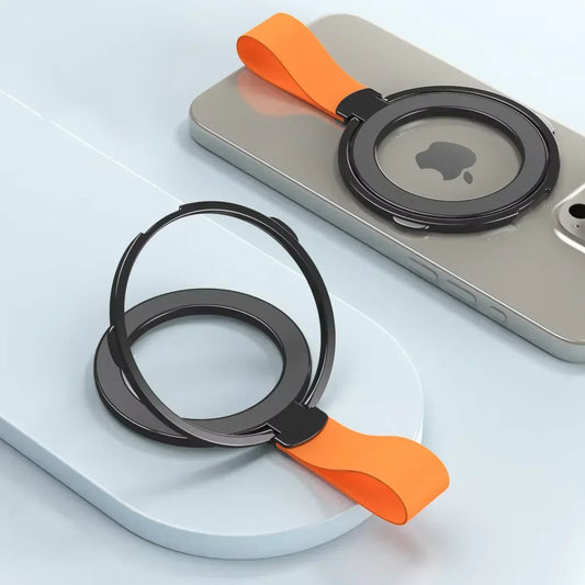 Magnetic Phone Ring Stand with 360 Degree Rotating Grip for Hands-Free Smartphone Use