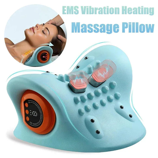 Electric Neck Cervical Traction Massager Pillow for Daily Neck Relaxation