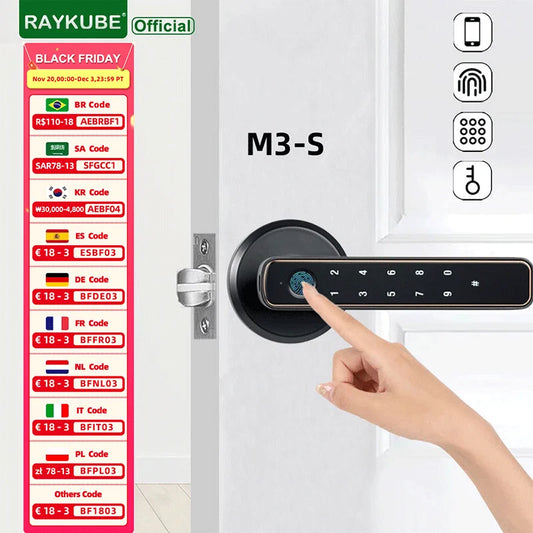 Smart fingerprint door lock with biometric access, keyless entry, and secure digital locking system for homes, offices, and apartments.
