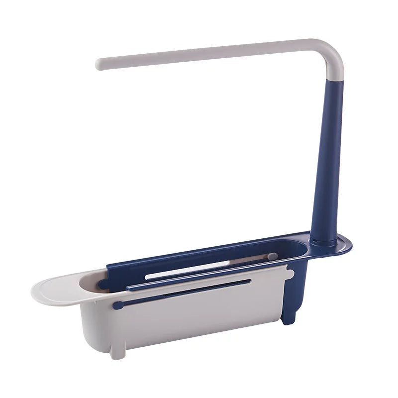 Telescopic Sink Organizer Shelf with Drainer Basket