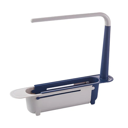 Telescopic Sink Organizer Shelf with Drainer Basket