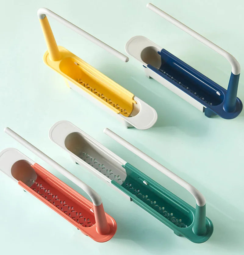 Telescopic Sink Organizer Shelf with Drainer Basket
