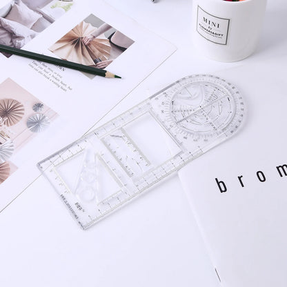 Rotatable Drawing Ruler for Geometry & Drafting