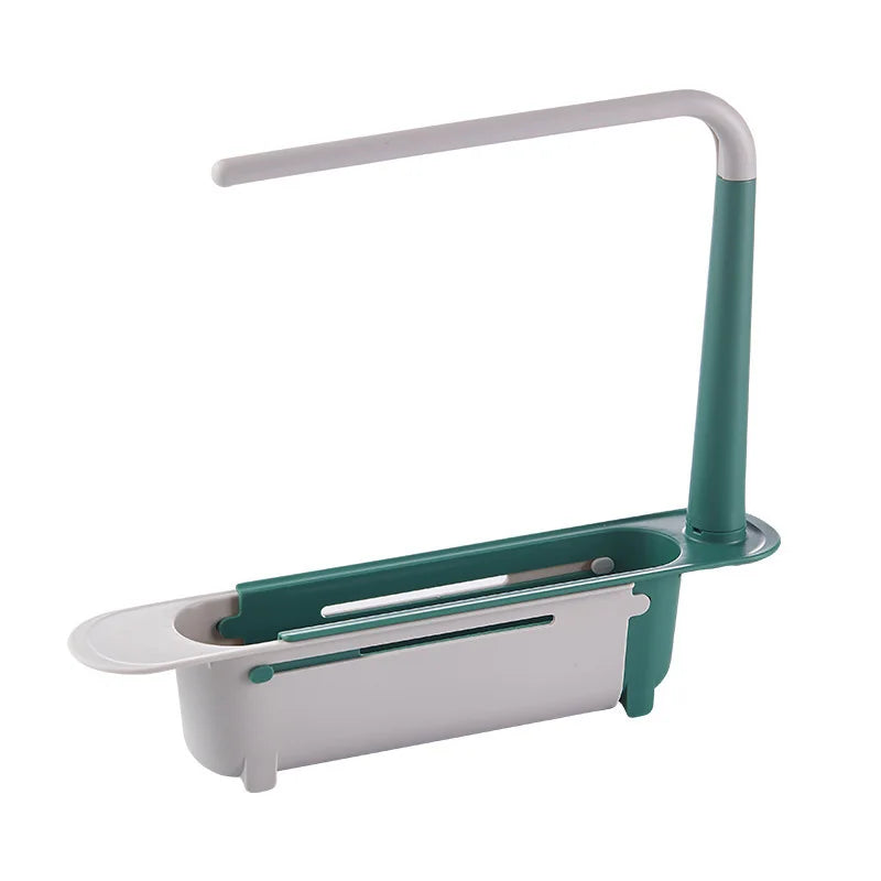 Telescopic Sink Organizer Shelf with Drainer Basket