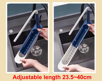 Telescopic Sink Organizer Shelf with Drainer Basket
