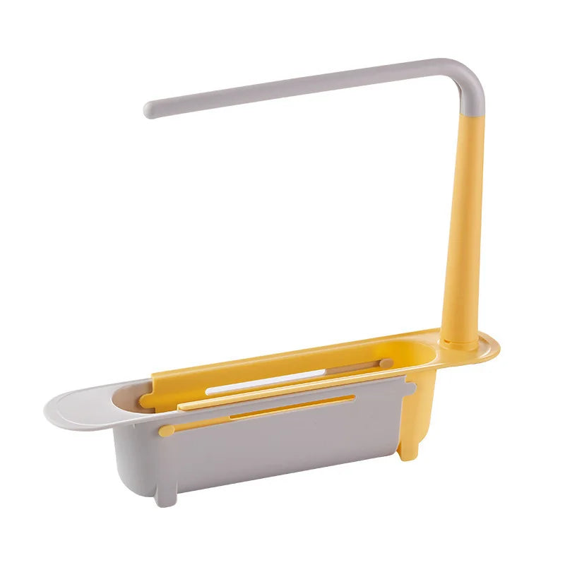 Telescopic Sink Organizer Shelf with Drainer Basket
