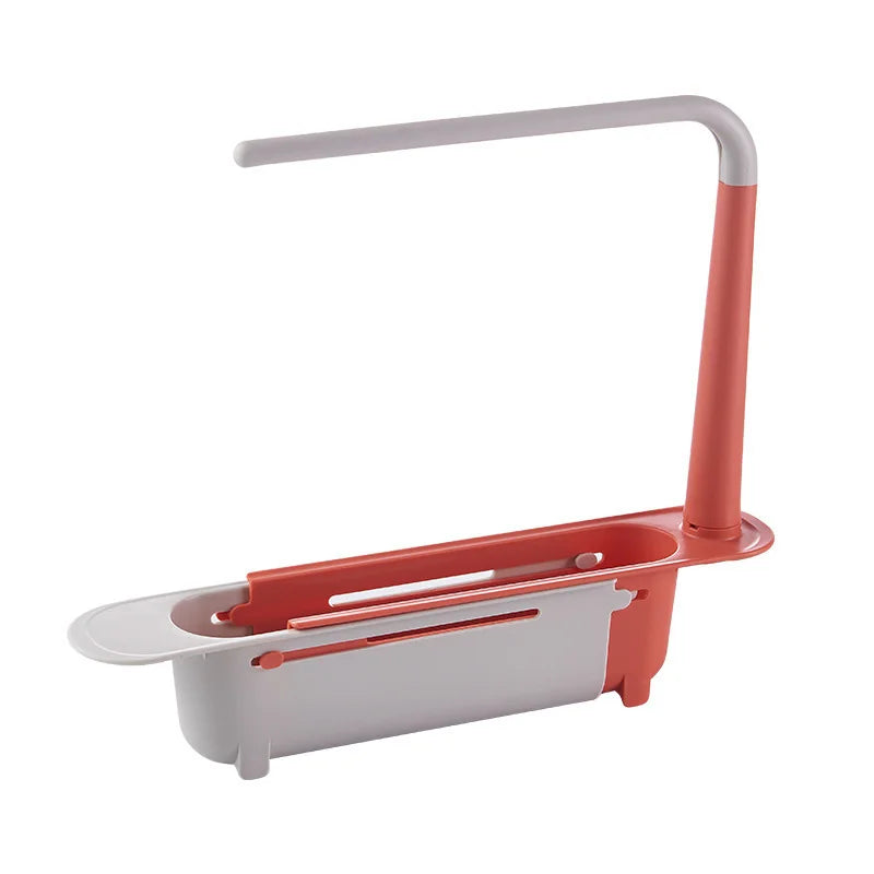 Telescopic Sink Organizer Shelf with Drainer Basket