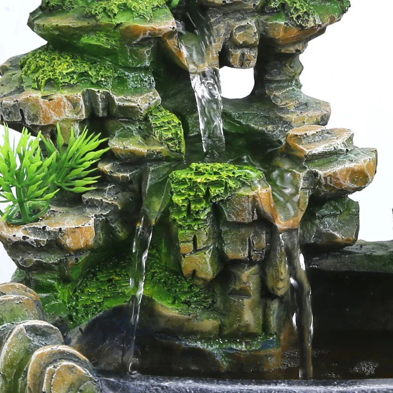 Waterfall Fountain with Color LED Lights for office & home
