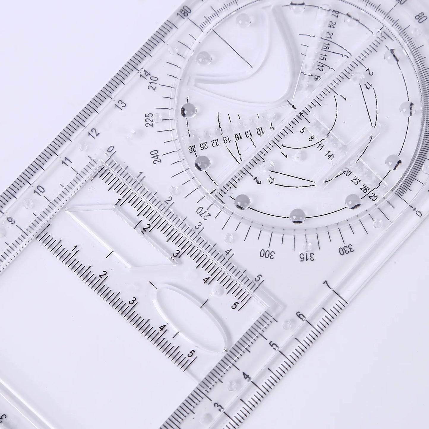 Rotatable Drawing Ruler for Geometry & Drafting