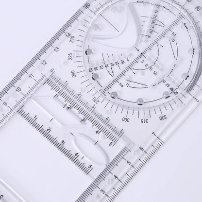 Rotatable Drawing Ruler for Geometry & Drafting