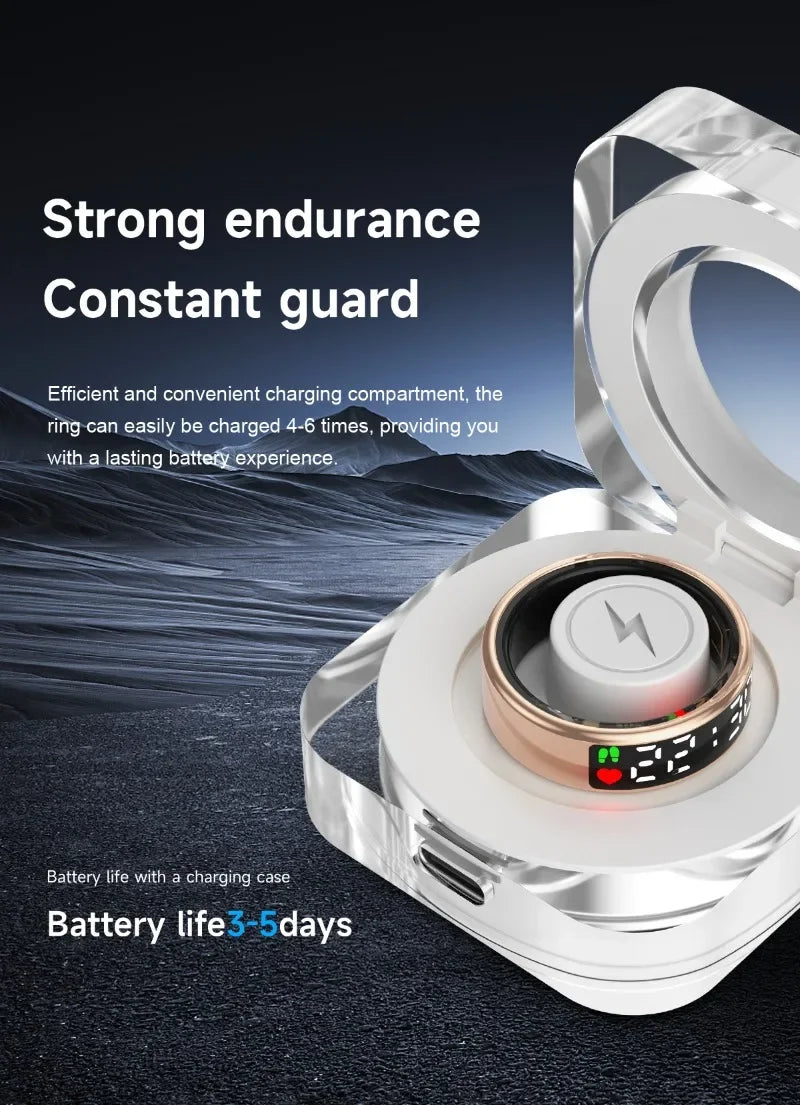 Charging case with electronic components on a dark background