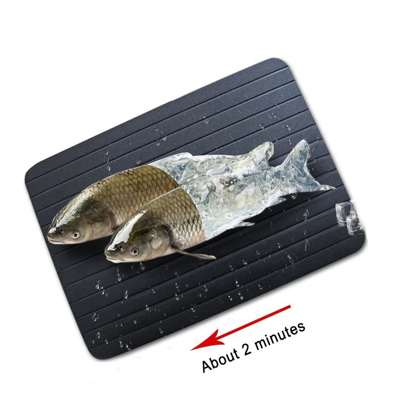 Fast Defrosting Tray – Aluminum Alloy Quick Thaw Meat & Fish Plate