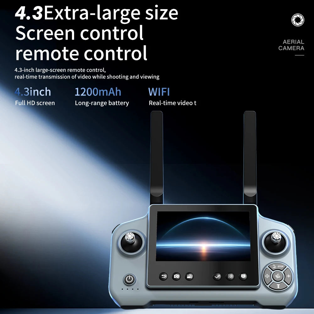 AE21 HD Dual Camera Mini Drone with 4.3" Screen Remote