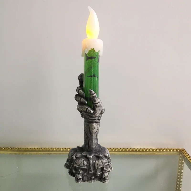 Halloween Skeleton Hand Candle Holders – Spooky Gothic Party Decor