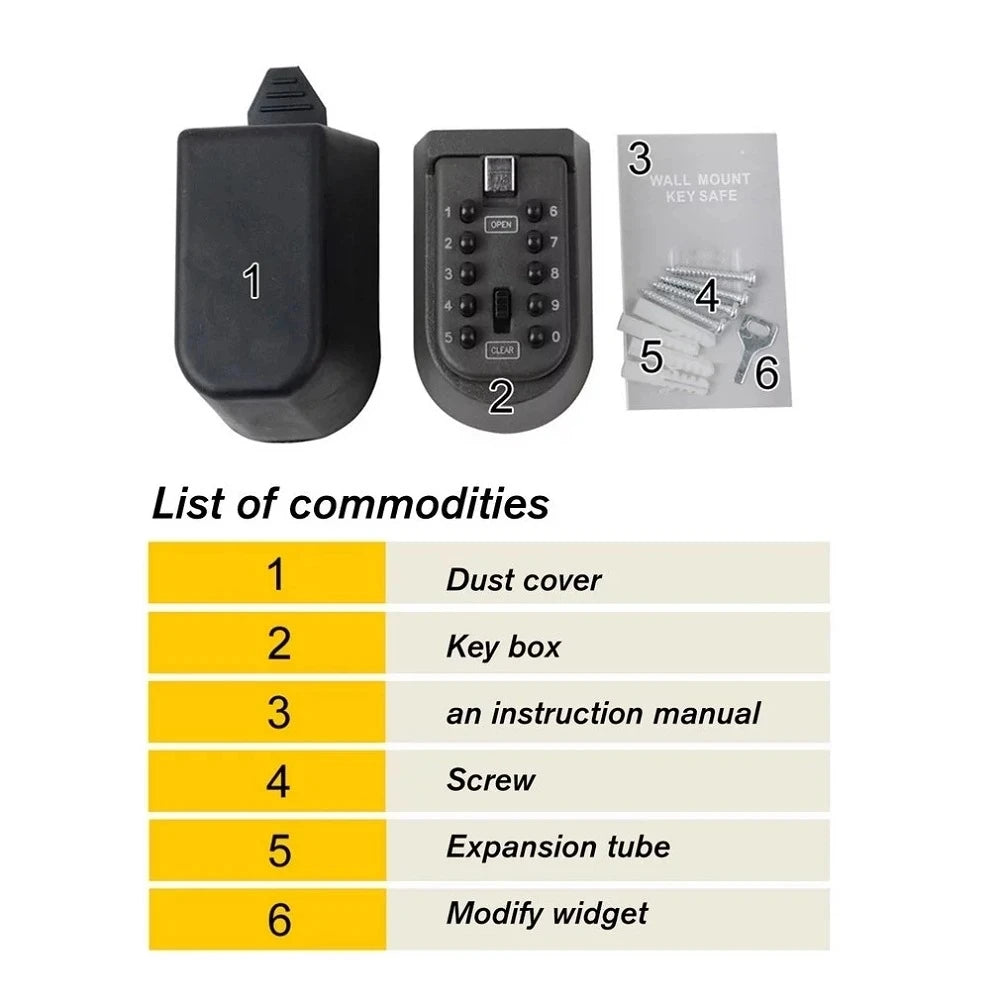 Password Lock Key Safe Organizer