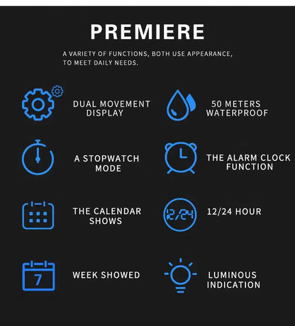 SMAEL Men’s Military Sport Digital Watch – Waterproof Dual Time LED with Alarm & Stopwatch