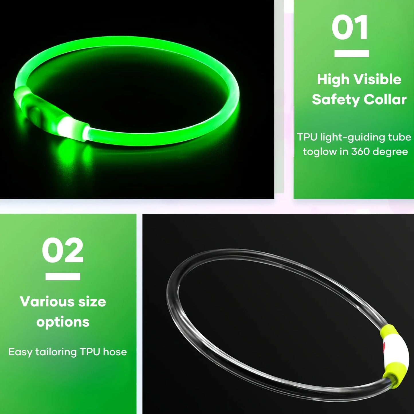 LED USB Rechargeable Dog Collar