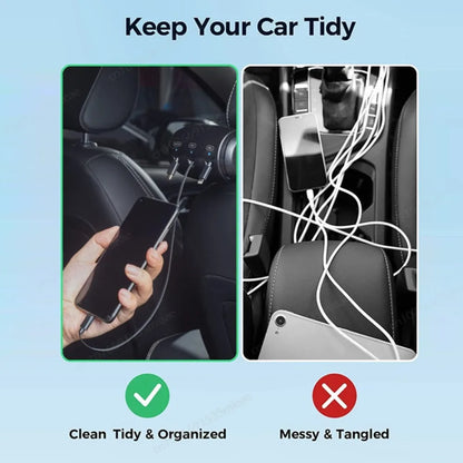 3-in-1 Retractable Backseat Car Charger