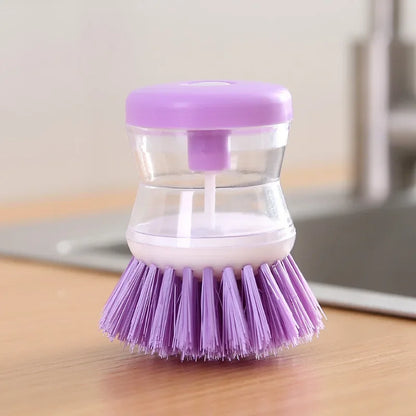 Dish Brush with Soap Dispenser – Kitchen Pot & Utensil Cleaner