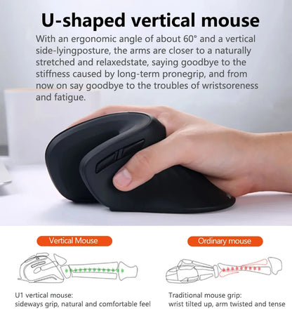 Warvank U2 Vertical Wireless Ergonomic Silent Mouse
