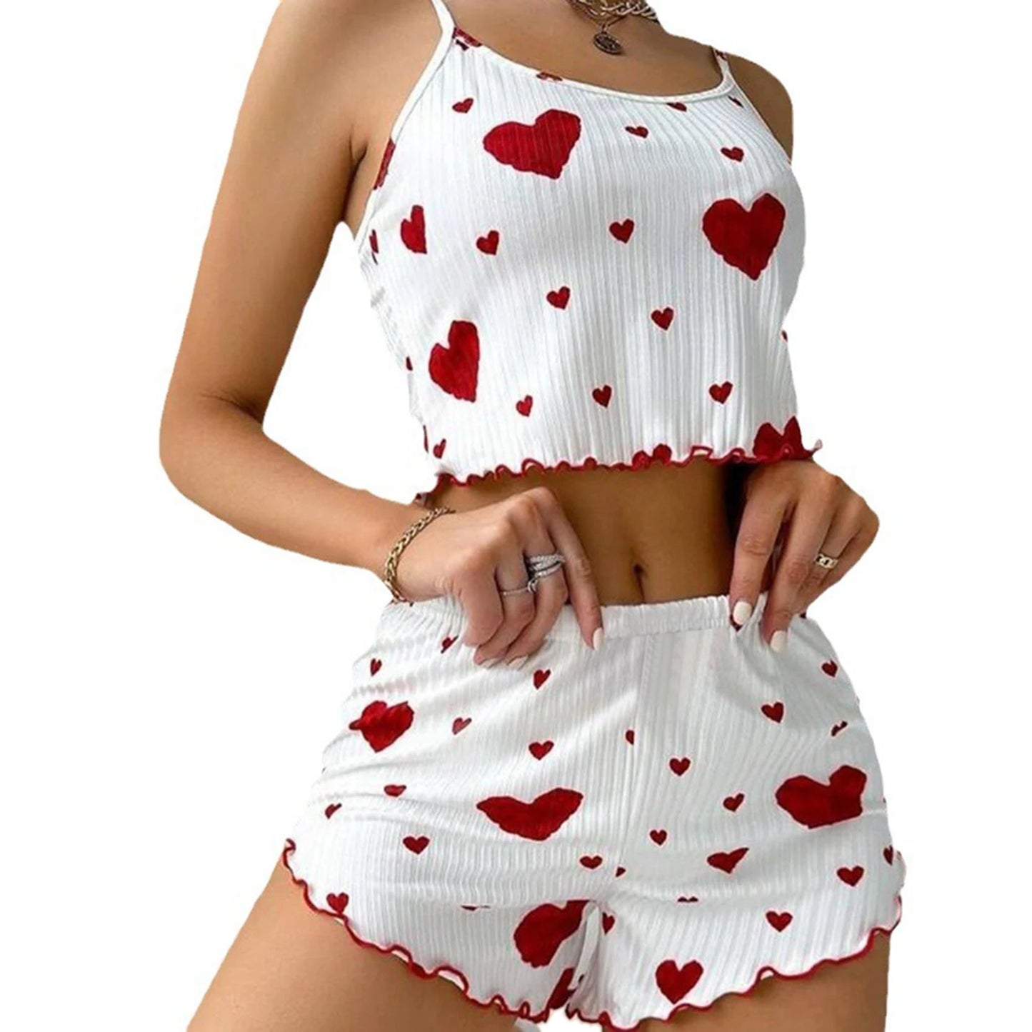 Women's 2-Piece Pajama Set – Tank Top & Shorts Sleepwear