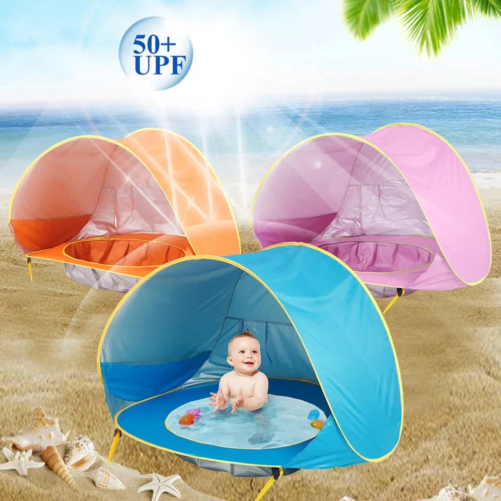 Portable Baby Beach Sun Shelter with Pool