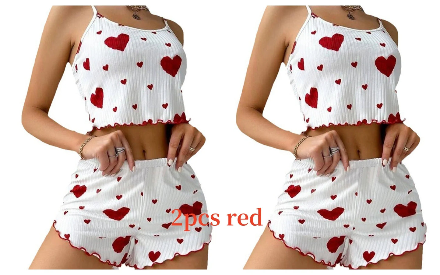 Women's 2-Piece Pajama Set – Tank Top & Shorts Sleepwear