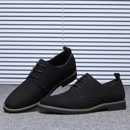 Men’s Black PU Suede Dress Shoes – Business, Wedding & Casual