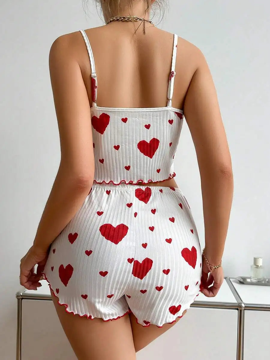 Women's 2-Piece Pajama Set – Tank Top & Shorts Sleepwear