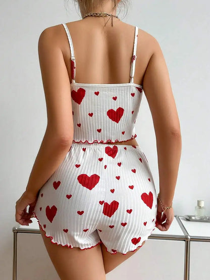 Women's 2-Piece Pajama Set – Tank Top & Shorts Sleepwear