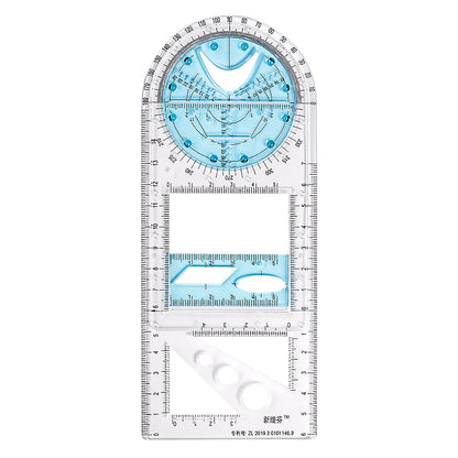 Rotatable Drawing Ruler for Geometry & Drafting