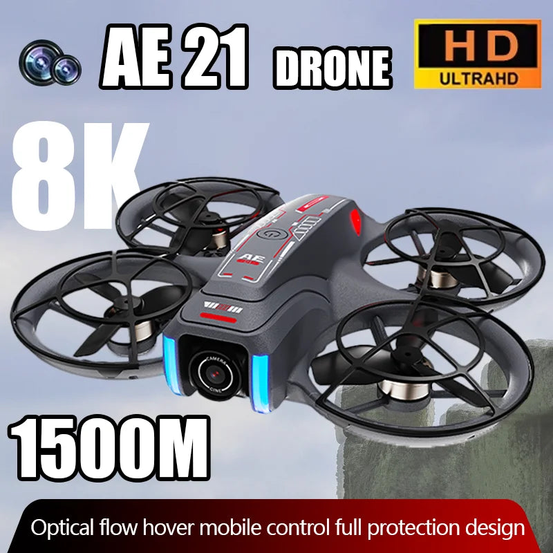 AE21 HD Dual Camera Mini Drone with 4.3 Inch Screen Remote Controller for Aerial Photography and Video Recording