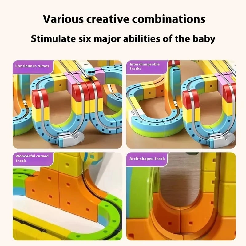 Magnetic Track Car Building Blocks
