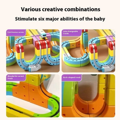 Magnetic Track Car Building Blocks