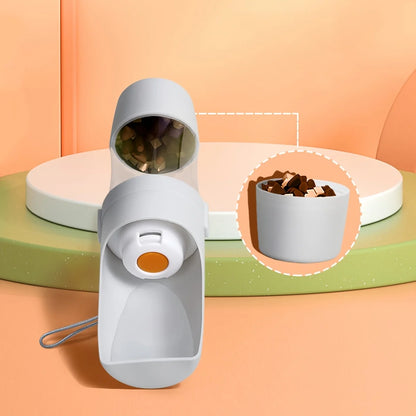 Portable pet water dispenser for dog walking and travel