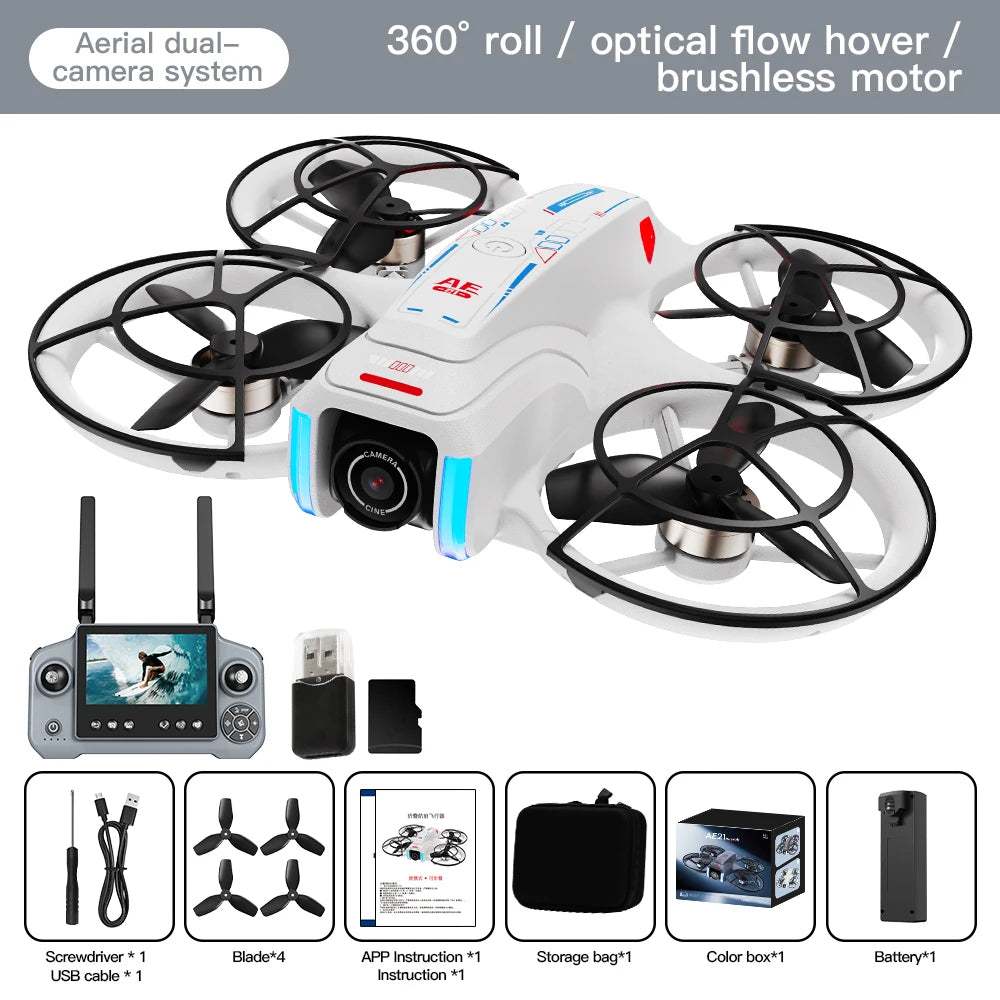 AE21 HD Dual Camera Mini Drone with 4.3" Screen Remote