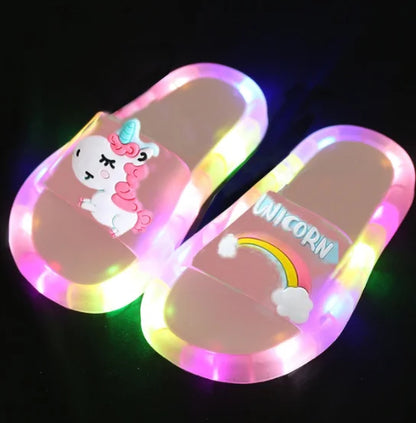 Girls LED Light-Up Slippers for Kids