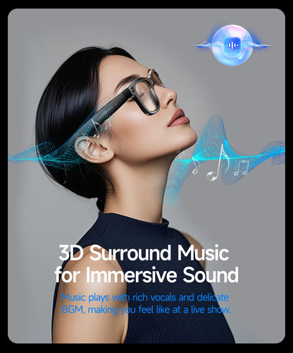 AI Smart Glasses with Camera, Bluetooth & Translation