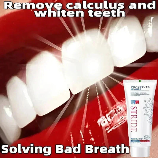 Toothpaste designed for oral hygiene and daily cleaning with whitening effect for fresher breath and cleaner-looking teeth.
