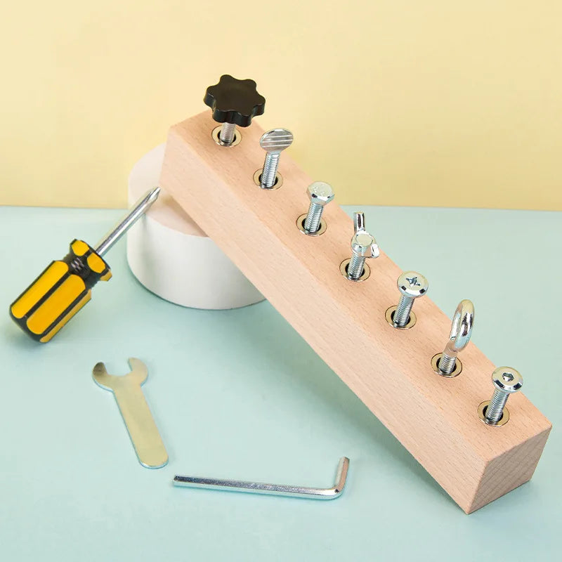Kids Wooden Screw & Nut Toy