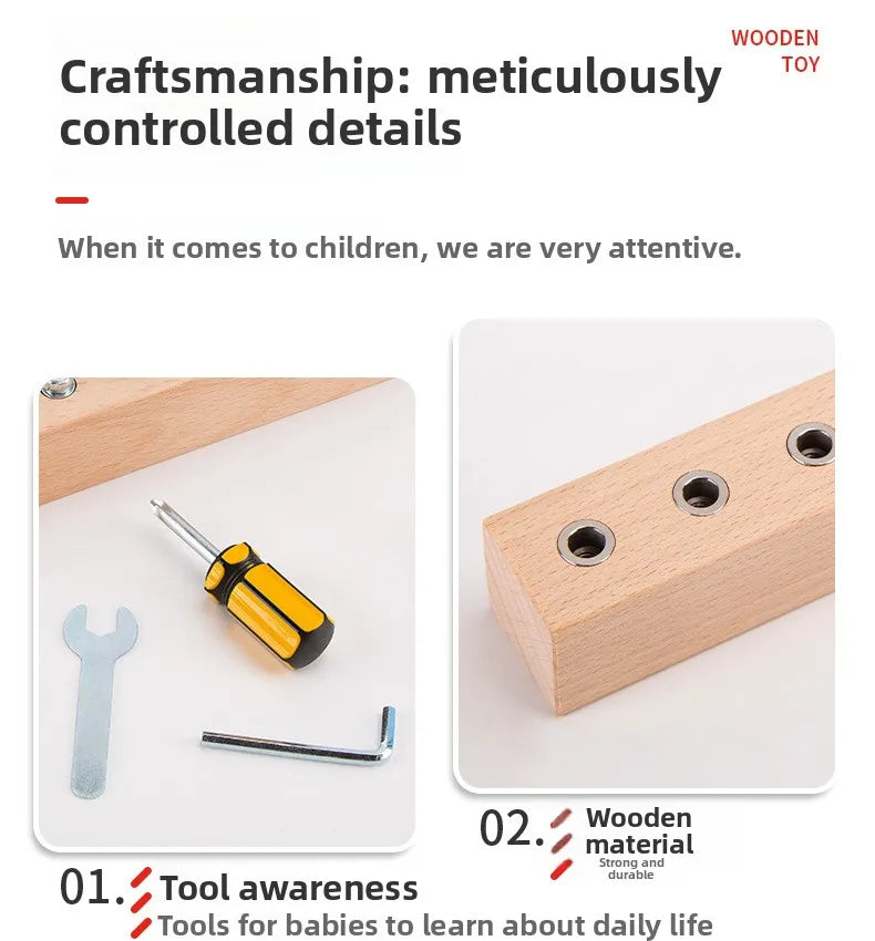 Kids Wooden Screw & Nut Toy
