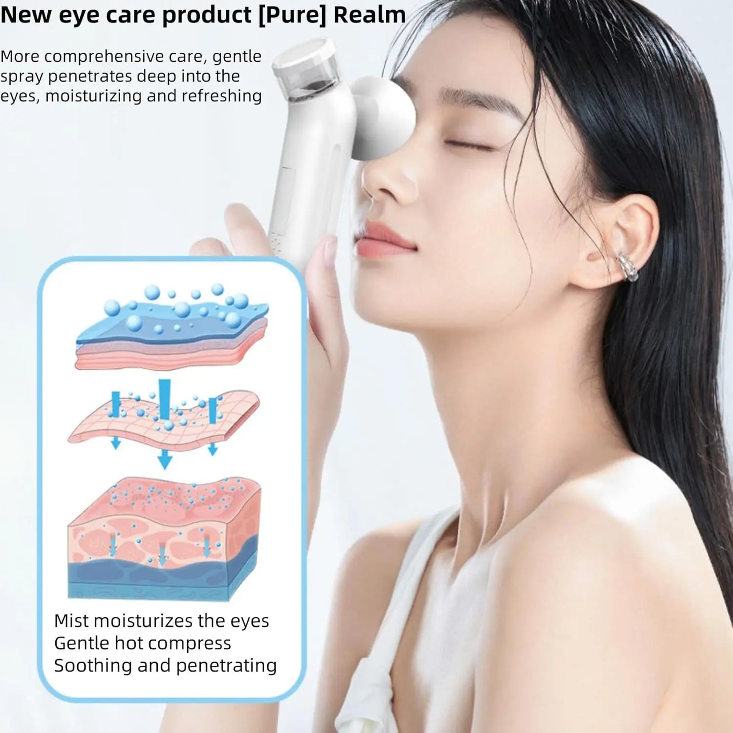 Heated Eye Steam Device – Mini Eye Mister for Dry Eyes & Moisturizing Eye Care