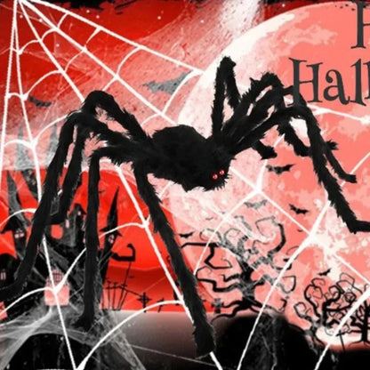 Black Fake Spider Halloween Outdoor Prop
