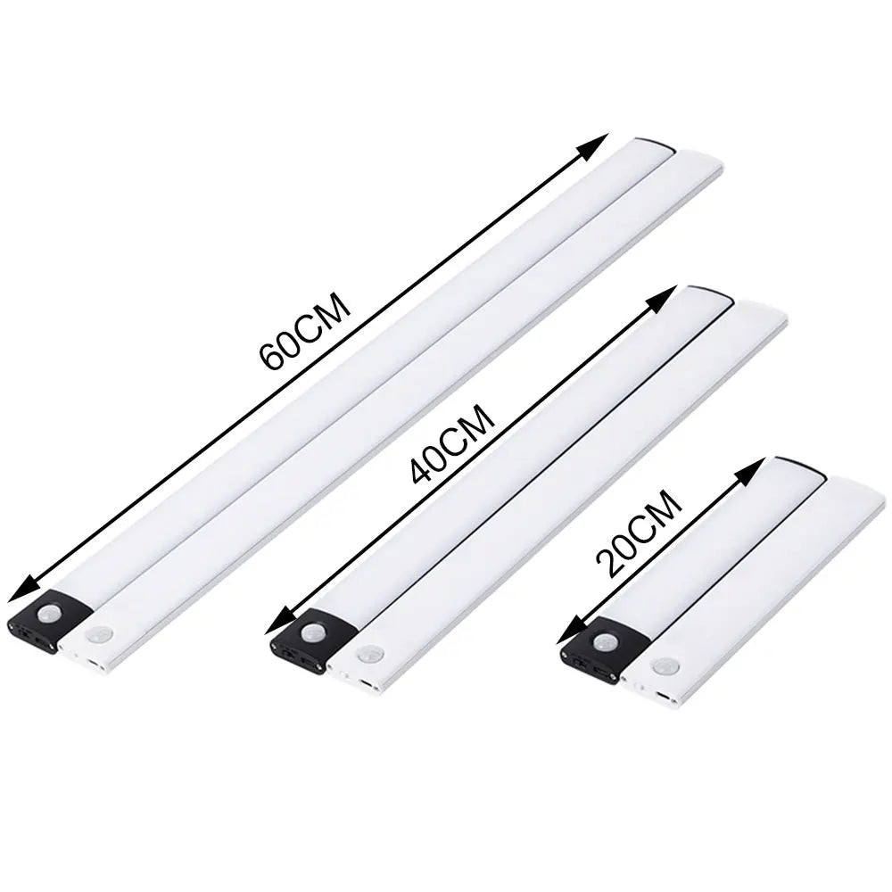 Rechargeable Motion Sensor Cabinet Light – USB-C Magnetic LED Bar for Kitchen, Closet & Stairs